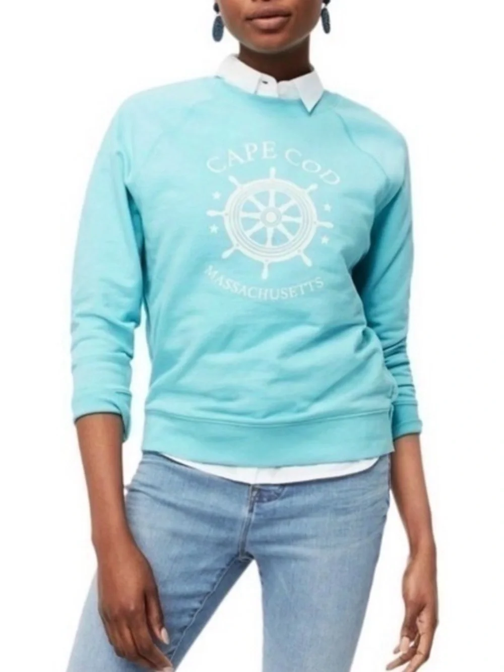 J. Crew AquaCape Cod Sweatshirt NWT, Medium